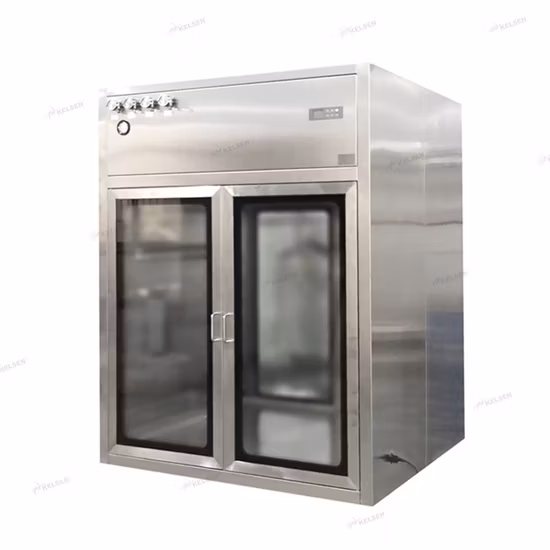 Caja de paso de acero inoxidable Caja de escotilla de transferencia para sala limpia